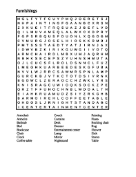 Furniture In English Wordsearch Word Search Word Search Games English