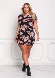 Plus Size Clothing Plus Size Floral Bodycon Dress Debshops Bodycon Floral Dress Plus Size Outfits Womens Fashion Casual Outfits