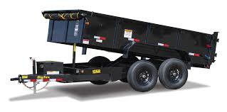 This unit is small but mighty, perfect for hauling mulch, dirt, gravel and other light loads around the home or farm. Big Tex Trailers Dump Trailers