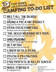 Family camping is much more enjoyable for those when activities are carried out. Camping To Do Checklist Don T Miss Any Of The Great Activities