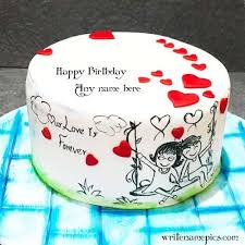 Birthday Cake With Name And Photo Editor Online Love Birthday Cake With Name Happy Birthday Cakes Cake Name Happy Birthday Cake Writing