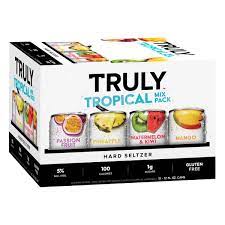 Truly lemonade hard seltzer variety, 12 pack, 12oz beer cans, gluten free, light. Truly Hard Seltzer Tropical Mix Pack 12 Oz Cans Shop Malt Beverages Coolers At H E B