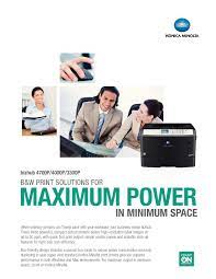 Please contact konica minolta customer service or service provider. Calameo B W Print Solutions For Maximum Power In Minimum Space