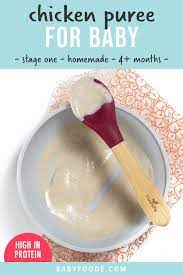 Basic Chicken Baby Food Recipe 4 Months Stage 1 Baby Foode