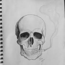 In this work, van gogh pokes fun at the activity by depicting a posed skeleton with a lit cigarette in its teeth, a juvenile, but macabre hint. Easy Skull Drawings With Smoke Novocom Top