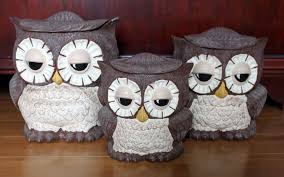 canister set owl kitchen, owl decor