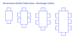 You can determine the size of the dining table by calculating how many people you plan to seat around the table. Rectangle Table Sizes Dimensions Drawings Dimensions Com