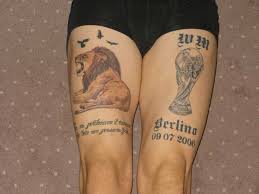 Auf wiedersehen and danke schön. Calciatori E Tatuaggi Fin Dove Si Spinge La Creativita E A Volte Il Dubbio Gusto Corriere It