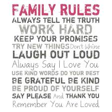 Beyond Gorgeous Black Rooms Family Rules Wall Art Family Rules Words