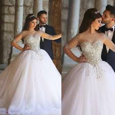 No need to worry about either size or price, because cocomelody pays great attention to both. Ball Gown Princess Wedding Dresses 2020 Crystal Beaded Corset Back Long Sleeves Muslim Bride Dress Bridal Gowns Vestido De Noiva Buy At The Price Of 165 36 In Aliexpress Com Imall Com