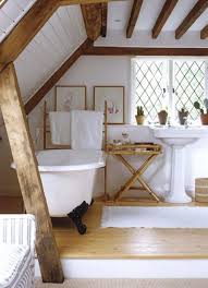 Small attic rooms will look visually bigger if you used same color for the floor and wall tiles. 15 Attics Turned Into Breathtaking Bathrooms