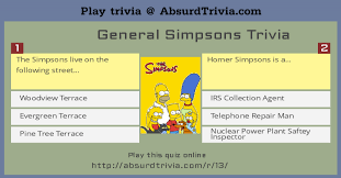 Then, have one player ask the simpsons trivia questions to the group. General Simpsons Trivia