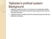 Politics of Tajikistan | PPT