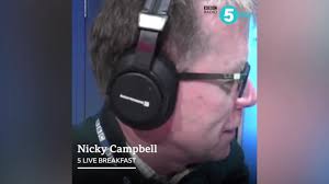 Rachel Burden receives gift from Nicky Campbell