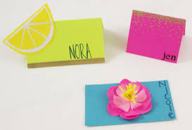 Select the type of card you're using. 5 Creative Place Card Ideas