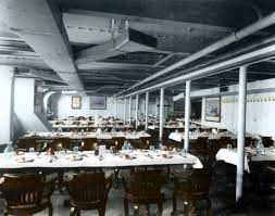 The only known photograph of titanic's first class dining saloon. 3rd Class Dinning Room Titanic Titanic Ship Rms Titanic