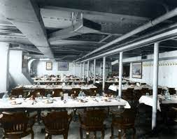 The 3rd class seems to be treated fairly well on the titanic, well at least till it starts sinking. 3rd Class Dinning Room Titanic Ship Rms Titanic Titanic