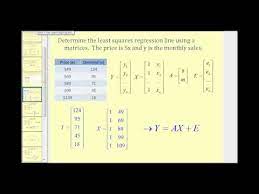Perform Linear Regression Using Matrices Youtube