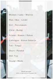 Beginner Lesson 4 Guess Who What Do You Look Like Learn Malay Through English Beginner Lesson Malay Language Indonesian Language