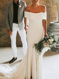 Up to 40% off wedding dresses. Satin Off The Shoulder Wedding Dresses Modest Wedding Dress 12020 Satin Mermaid Wedding Dress Modest Wedding Dresses Wedding Dresses Satin