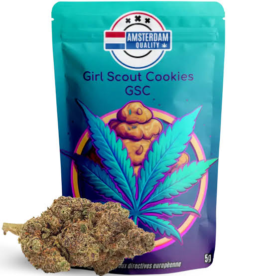 Pochon hermétique de fleur Girl Scout Cookies CBD certifié conforme au taux de THC légal
