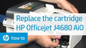 Hp Officejet J4500 J4524 J4600 J4624 Printers Replacing Cartridges Hp Customer Support