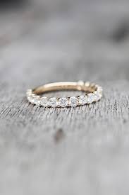 French U Three Quarter Band Diamond Wedding Bands Eternity Ring Diamond Gold Wedding Band