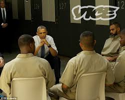 Image result for obama visiting prisons