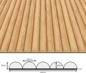 MDF fluted panel - Natural Oak