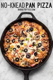 No Knead Pan Pizza Recipe Pan Pizza Skillet Bread Cast Iron Skillet Cooking