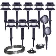 12v 24v working voltage, compatible with most low voltage landscape lighting systems.90° beam angle, beautify your garden easily,great choice for indoor outdoor landscape lighting project ,pathway, trees, flags, decks, fences, steps, walls decoration. Patriot Lighting Cheraw Low Voltage Led Landscape Light Set 10 Pack At Menards