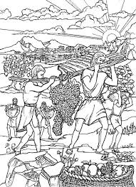 Rahab, a woman of the city, let the spies stay at her house. Coloring Pages On The 12 Spies