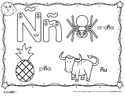Letra N Para Colorear