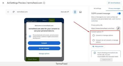 Configuring AdSense GDPR Consent Messages, AI generated