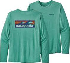 It is made of 100 percent polyester, a sturdy and durable material. Used Patagonia Capilene Cool Daily Graphic Long Sleeve Shirt Rei Co Op
