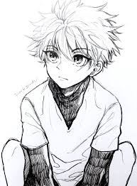 Kostenlos ausmalbilder ausdrucken und ausmalen. Killua Hunter X Hunter Figuren Zeichnen Kunst Skizzen Hunter X Hunter