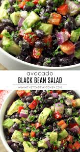 Avocado Black Bean Salad The Toasty Kitchen In 2020 Bean Salad Recipes Bean Salad Recipes Healthy Black Bean Salad Recipe
