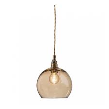 If you are interested in more pieces or different colours and shapes please contact us for custom order. Golden Smoked Mini Glass Ceiling Pendant On A Gold Suspension