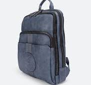 Zaino Tristan Texture con Logo in Rilievo colore Blu