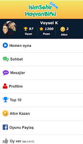 Isim Sehir Oyunu Indir 2 Kisilik Isim Sehir Hayvan Bitki