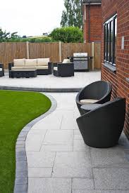 Stunning Modern Patio Birch Granite Paving Contemporary Garden Wicker Furniture Landscaping Garde Patio Garden Design Patio Pavers Design Paver Patio