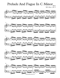 Free Piano Sheet Music Prelude And Fugue In C Minor Wtc Bk 1 No 2 Bach Enjoy Piano Sheet Music Free Sheet Music Piano Sheet