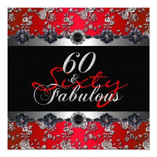 Invitation Surprise 60th Birthday Party Ideas For Mom 60 Fabulous 60th Birthday Party Silver Red Invitation Zazzle Com 60th Birthday Party Invitations 60th Birthday Ideas For Mom 60th Birthday Party