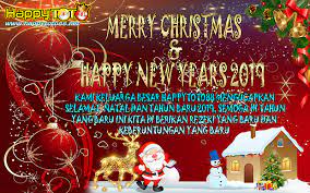 Merry Christmas And Happy New Years 2019 Buku Warna Ikan