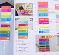 Amazon.com : 4A Sticky Notes Flags Set,Neon Color Index Label, Transparent  Tabs Flags Stickers, Text Highlighter Strips Writable Labels ...