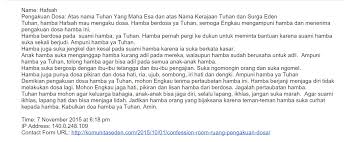 Check spelling or type a new query. Ruang Pengakuan Dosa Komunitas Eden