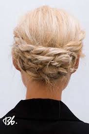 Sara rue braided updo with side swept bangs. 15 Must Try Party Hair Ideas From Pinterest Four Braids Stacked On Top Of Each Other Makes For One Awesomely Textured Hair Styles Long Hair Styles Hair Makeup