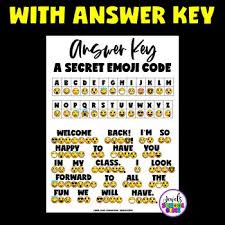 Back To School Emoji Activities Emoji Back To By Jewel S School Gems Teachers Pay Teachers In 2020 Coding Back To School Emoji Codes
