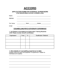 An application letter is written to answer a job posting or job advertisement. Fillable Online Accord Application Form For External Supervisor Download Pdf Accord Accord Fax Email Print Pdffiller