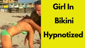 Girl In Bikini Hypnotized By Richard Barker street hypnosis - YouTube
